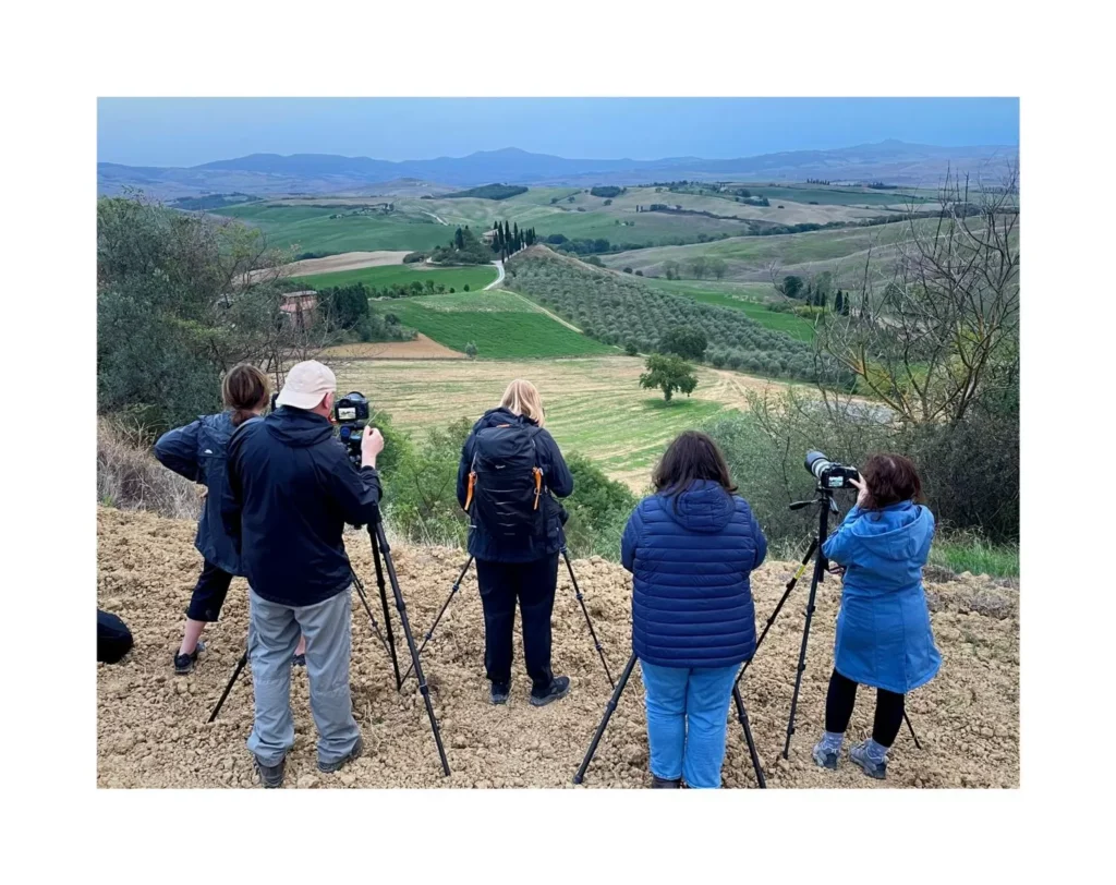 Participants on my autumn in Tuscany photography workshop.