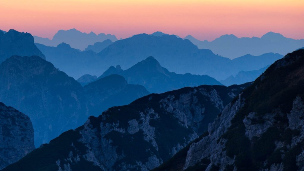 View of the Julian Alps at sunset. Taken on my Slovenia photography workshop and tour.