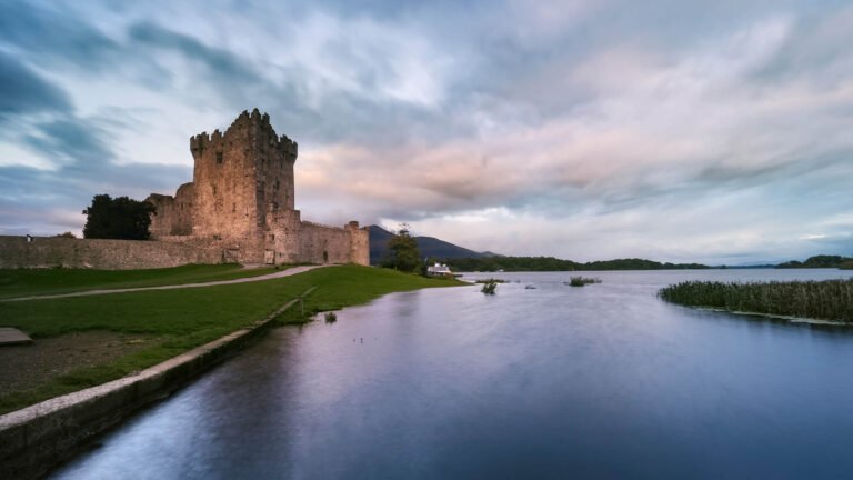 Ross Castle in Killarney, County Kerry, Ireland.