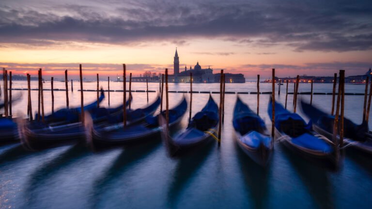 Venice Gondolas at Dawn