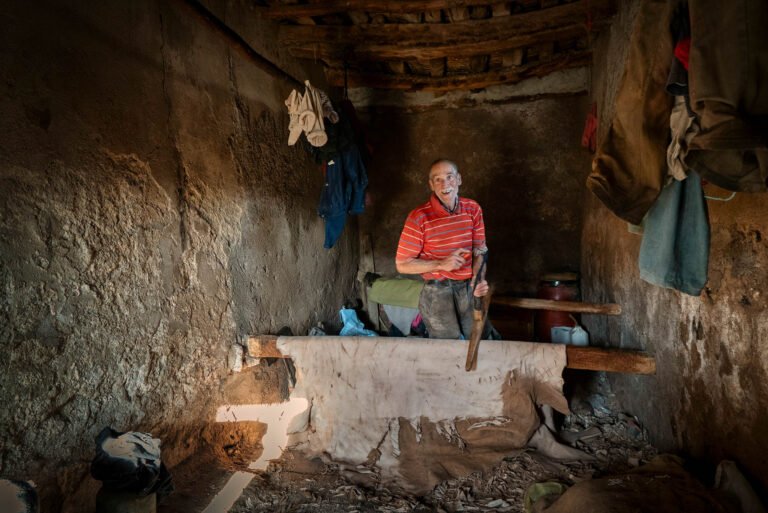 Tannery Worker in Morocco