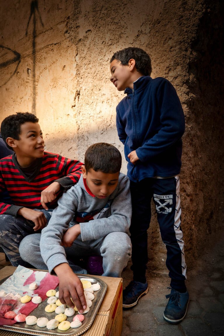 Young traders in Marrakech, Morocco