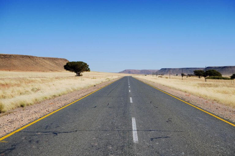 On the road in Namibia