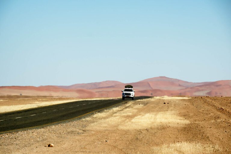 On the road in Namibia