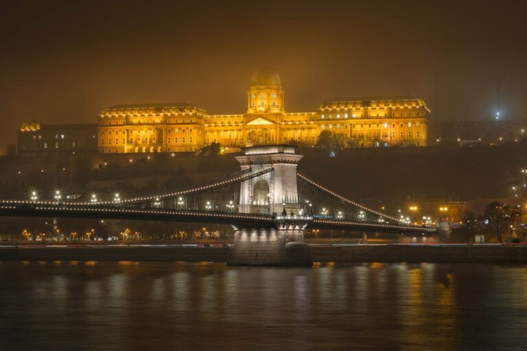 Buda castle across the Danube in Budapest