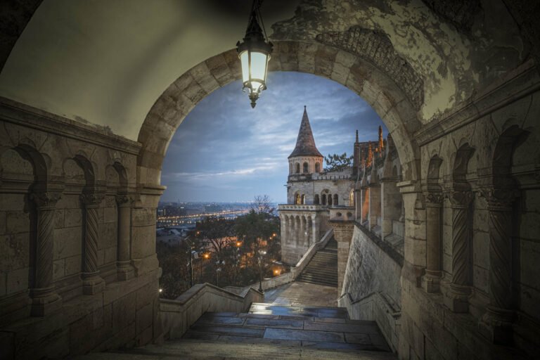 Fisherman's Bastion in Budapest. Taken on my Budapest photography workshop and tour.
