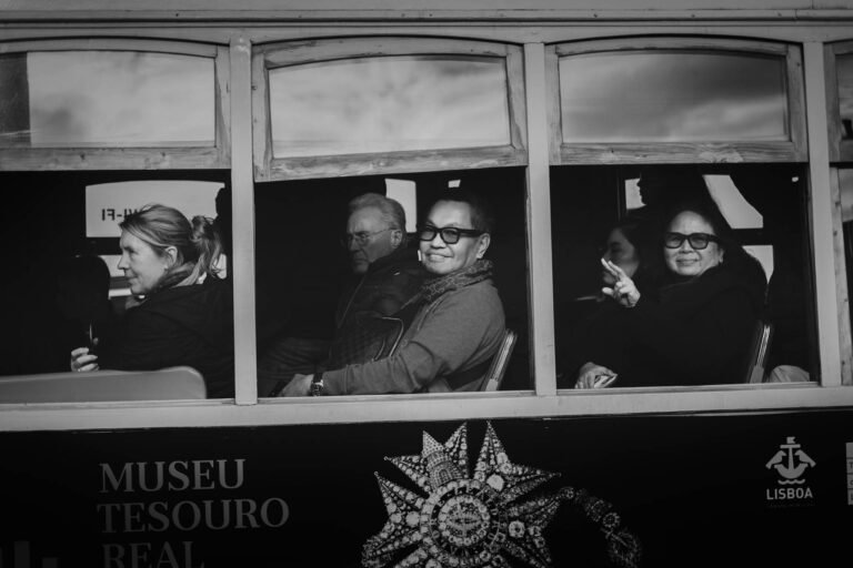 Lisbon tram people