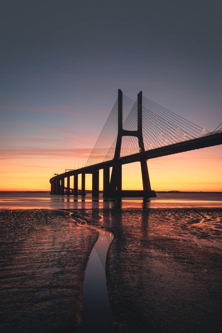 Sunrise at Vasco de Gama Bridge Lisbon Lisbon