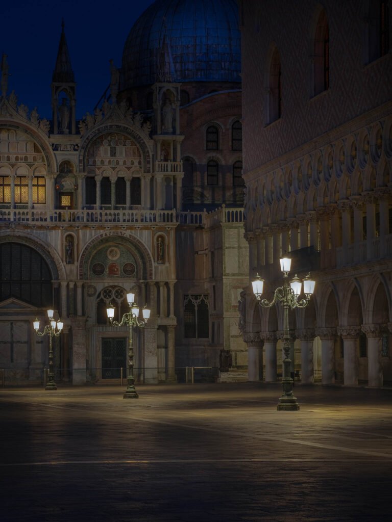 Nightfall in St Marks Square, Venice
