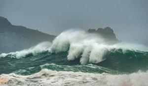 Huge Waves off the coast of County Kerry, Ireland.