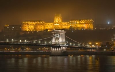Buda castle across the Danube in Budapest