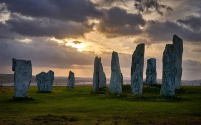 The Calanais Standing Stones, Isle of Harris and Lewis, Outer Hebrides, Scotland.