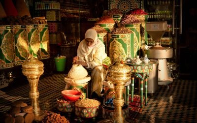 Spice lady in Marakesh, Morocco