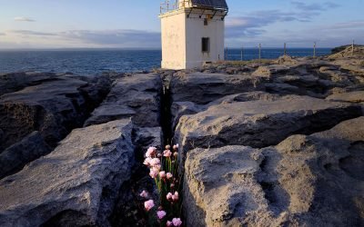 Blackhead lighthouse in County Clare, Ireland.