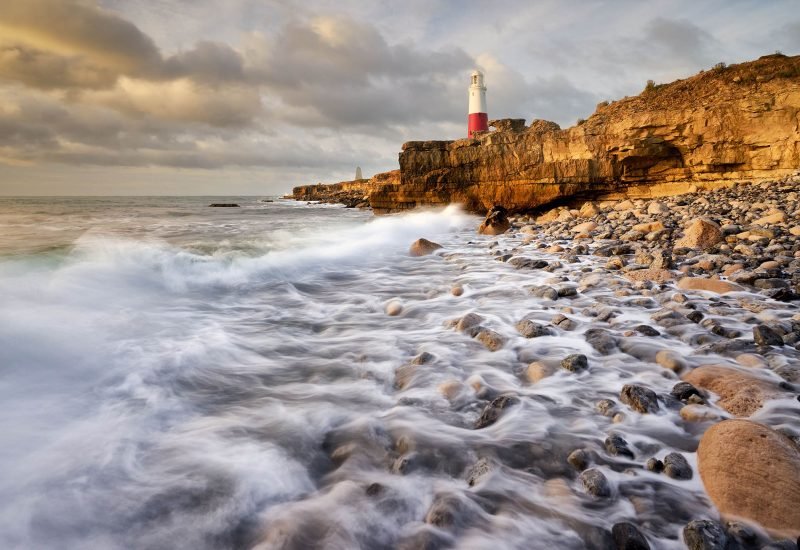 Portland Bill Lighthouse, Dorset, Jurassic Coast, England.
