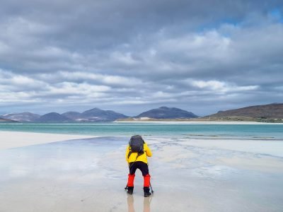 Photography workshop participant on the Isle of Harris and Lewis, Outer Hebrides, Scotland.